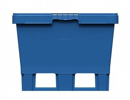 Контейнер пластиковый вкладываемый на полозьях INSTORE, 800х600х320 мм, синий [KVR 8634]