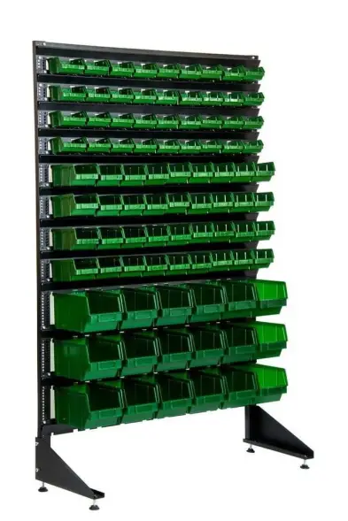 Стеллаж с пластиковыми ящиками 1501-4/4/3