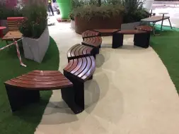 Модульная скамейка «Эраунд 5» 8 секций