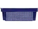 Ящик пластиковый перфорированный, 600x400x200 мм, 48 л, синий [102-У]