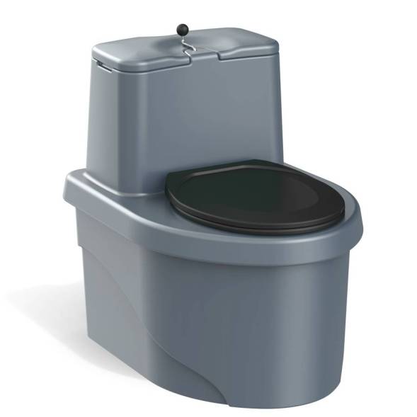 Торфяной биотуалет «РОСА» серого цвета