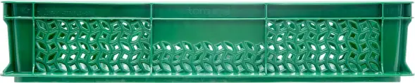 Ящик пластиковый перфорированный, 600×400×120 мм, 22 л, зелёный [704.02.02 м]