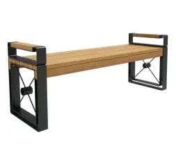 Банкетка стальная «София» с подлокотниками 1,5 м