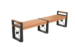 Банкетка стальная «София» с подлокотниками 1,5 м