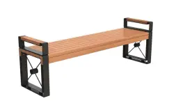 Банкетка стальная «София» с подлокотниками 1,5 м