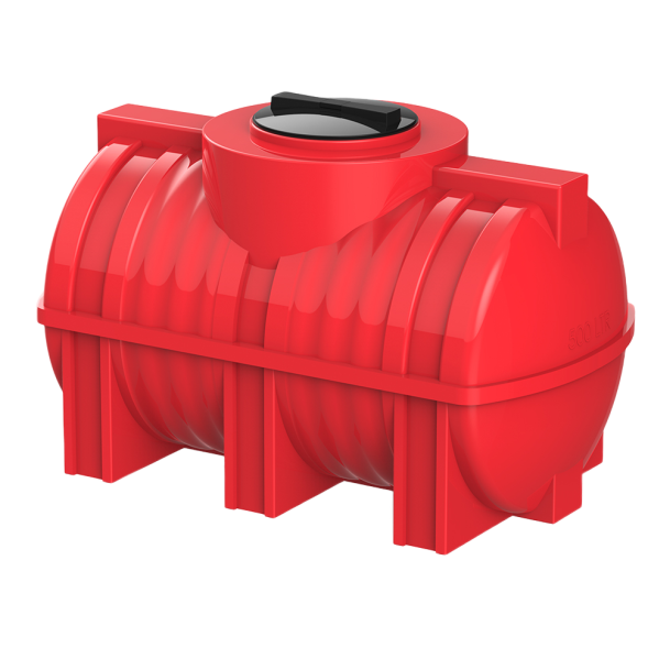 Емкость пластиковая горизонтальная для хранения воды и дизельного топлива, 500 л, красный [TG500S5]