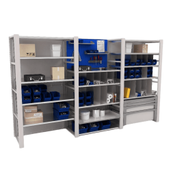 Система хранения ДВК IRON MODUL №3, 3 секции, 3290x1960x620 мм, синий [КГ026844]