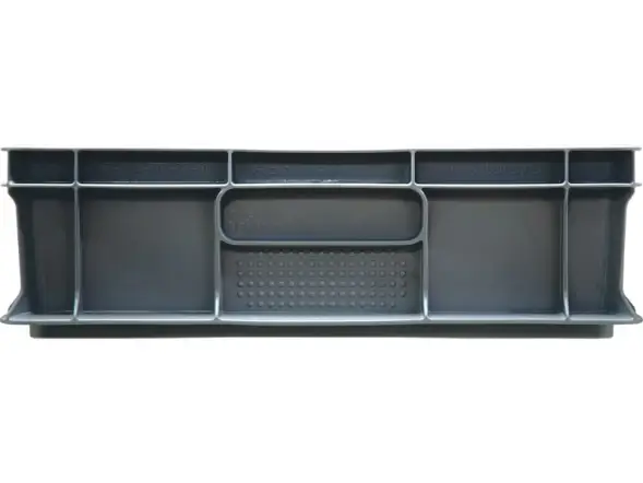 Ящик пластиковый сплошной, 600×400×120 мм, 22 л, серый [704.03.02 М]