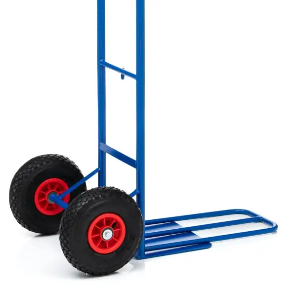 Тележка грузовая Стелла-техник КГ-150-PU-1120-255 с откидной полкой, грузоподъемность 150 кг