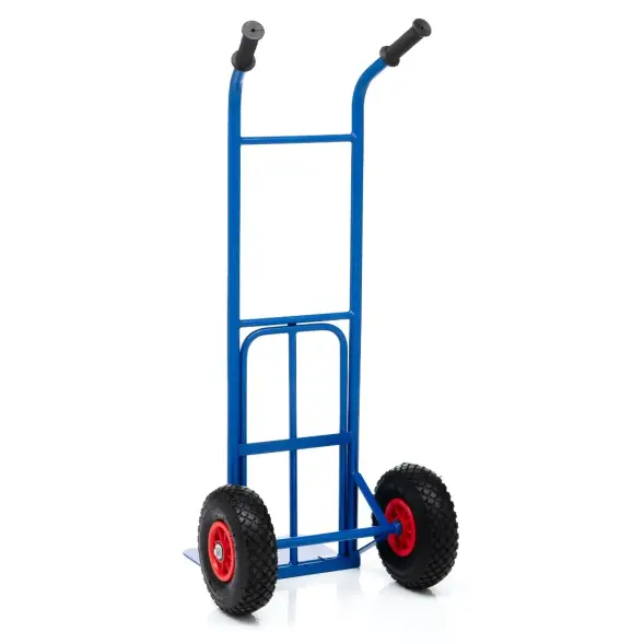 Тележка грузовая Стелла-техник КГ-150-PU-1120-255 с откидной полкой, грузоподъемность 150 кг