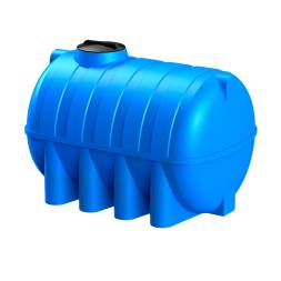 Емкость пластиковая горизонтальная для хранения воды и дизельного топлива, 2500 л, синий [TG2500S13]