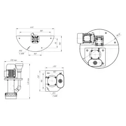 Установка для приготовления флокулянта для емкости дозировочной 100л