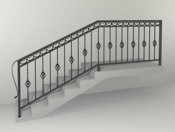 Кованые металлические перила МП4, 1 пог. м.