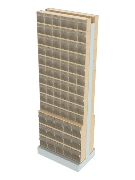 Стойка бежевая двусторонняя напольная Стелла-техник 406-00-10-03-B