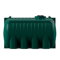 Емкость пластиковая горизонтальная для хранения воды и дизельного топлива, 8000 л, зеленый [TG8000S2]