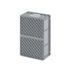 Евроконтейнер ЕС-6422.3 с усиленным дном и открытыми ручками, 600х400х220 мм