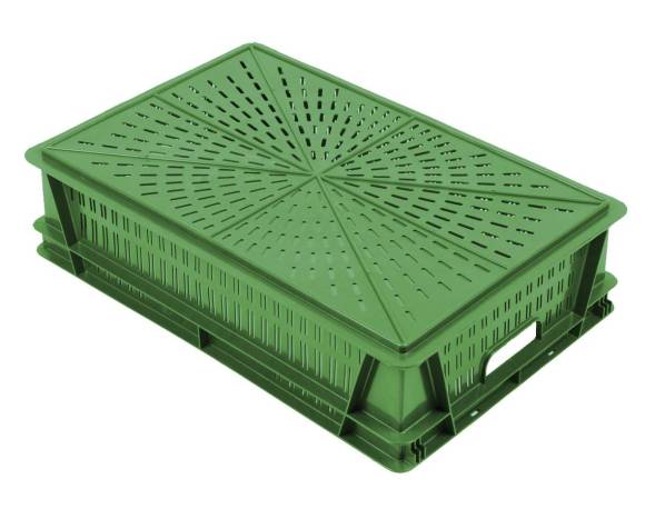 Пластиковый ящик 600х400х150 перфорированный для овощей