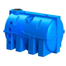 Емкость пластиковая горизонтальная для хранения воды и дизельного топлива, 10000 л, синий [TG10000S13]