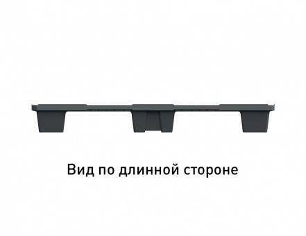 Паллет (поддон) пластиковый перфорированный на ножках, 1200х800х140 мм, серый [02.102.91.Q]