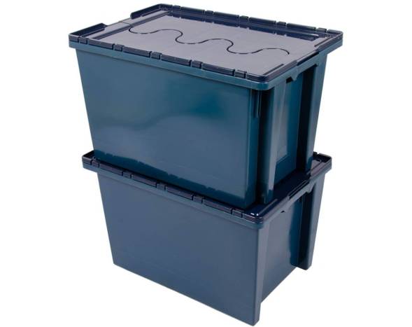 Ящик 600х400х365 с распашной несъёмной крышкой сплошной