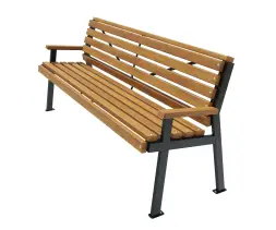 Скамейка стальная «Модерн» 3,0 м (3 опоры)