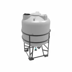 Емкость ЦКТ 5000 л с патрубком 90мм с фланцем под плотность до 1,5 г/см3 белая в обрешетке