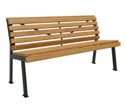 Скамейка стальная «Модерн» без подлокотников 3,0 м (3 опоры)
