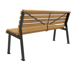 Скамейка стальная «Модерн» без подлокотников 3,0 м (3 опоры)