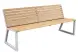 Скамейка стальная «Леман» 2,0 м (2 опоры) ангарская сосна