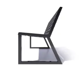 Скамейка стальная «Леман» 2,0 м (2 опоры) ангарская сосна