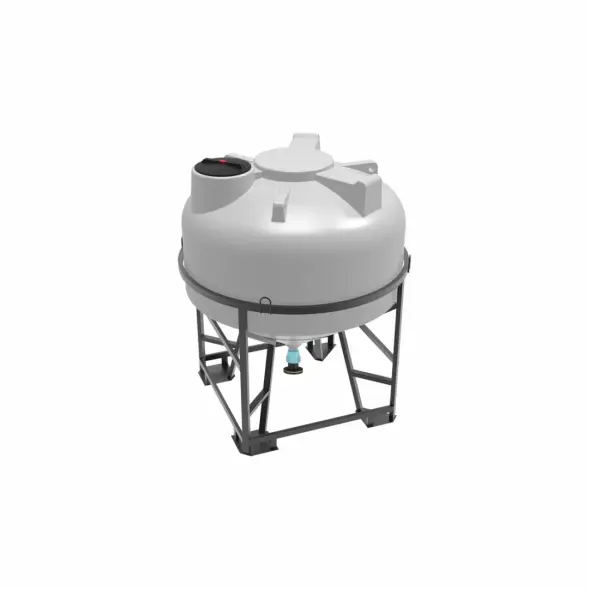 Емкость ЦКТ 3000 л с патрубком 110мм с фланцем под плотность до 1,2 г/см³ белая в обрешетке