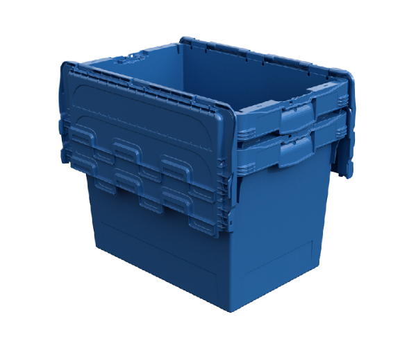 Контейнер пластиковый вкладываемый INSTORE с крышкой LD64, 600х400х420 мм, синий [KV 6442]