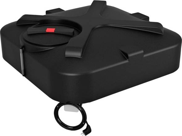 Бак пластиковый для душа с подогревом, 250 л, черный [Б-250]