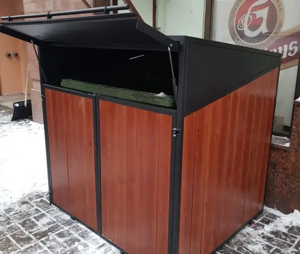 Контейнерный шкаф «Модуль XL» Сталь, лиственница