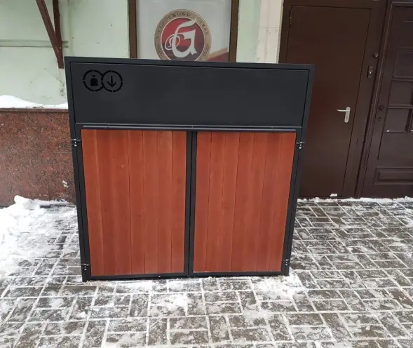 Контейнерный шкаф «Модуль XL» Сталь, лиственница