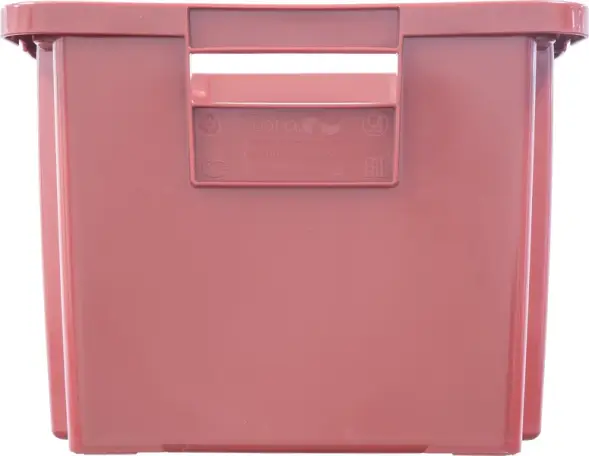 Ящик сплошной пластиковый, 600x400x300 мм, 52 л, красный [218-1]