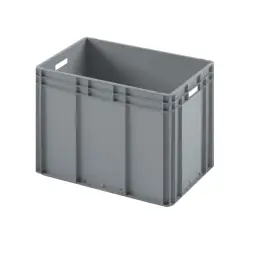 Евроконтейнер ЕС-6442.1 со сплошным дном и открытыми ручками, 600х400х420 мм