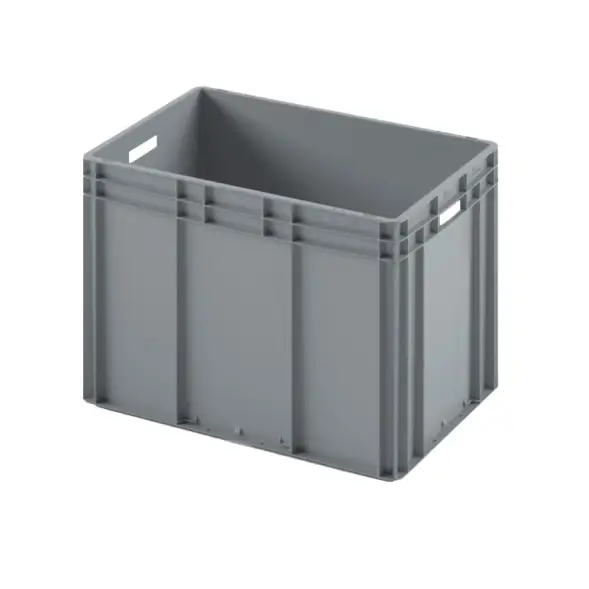 Евроконтейнер ЕС-6442.1 со сплошным дном и открытыми ручками, 600х400х420 мм
