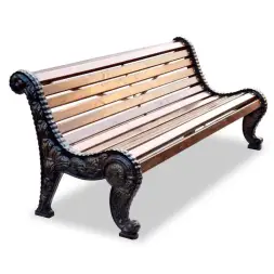 Скамейка чугунная «Городская роща» 3,0 м (3 опоры)