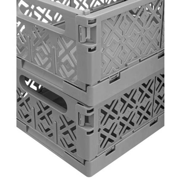 Ящик пластиковый складной ECONOVA Stocky L, 334х250х155 мм, 10.5 л, серый [434297311]