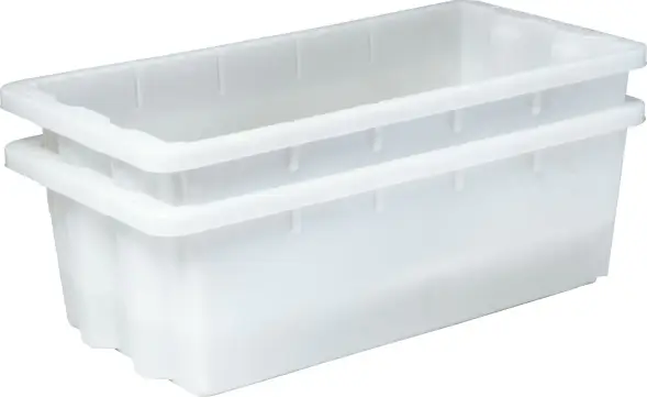 Ящик сплошной пластиковый, 600x300x195 мм, 27 л, белый [417 м]