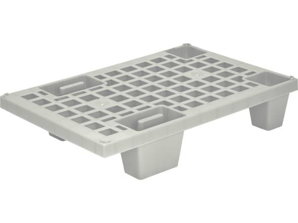 Паллет (поддон) пластиковый перфорированный на ножках, 600х400х130 мм, серый [TR 400]