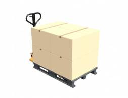 Паллет (поддон) пластиковый перфорированный на 2-х полозьях, 1200х800х150 мм, серый [02.102.91.С71/2]