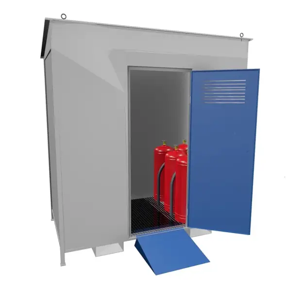 Хранилище для газовых баллонов разборное ХГБ-01 2100x2200x1110 мм Светло-серый