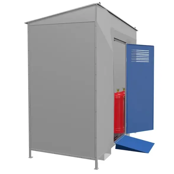 Хранилище для газовых баллонов разборное ХГБ-01 2100x2200x1110 мм Светло-серый