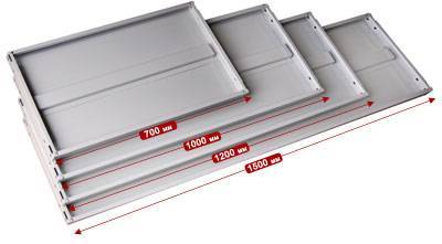 Полка для стеллажей окрашенная СТФ, 700x500 мм, RAL 7035 [КГ028912]