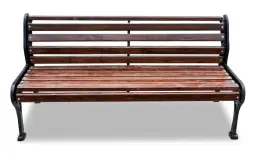 Скамейка чугунная «Ретро стиль» без подлокотников 3,0 м (3 опоры)
