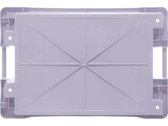 Ящик пластиковый со сплошными стенками и дном, 600х400х150 мм, серый [225]