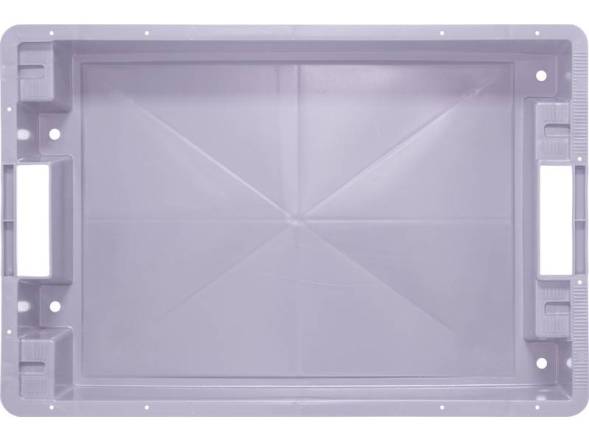 Ящик пластиковый со сплошными стенками и дном, 600х400х150 мм, серый [225]