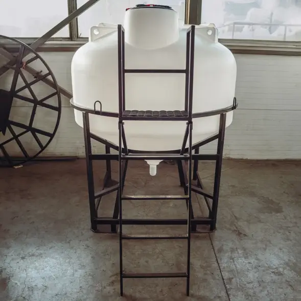 Емкость ЦКТ 3000 л с патрубком 110мм с фланцем под плотность до 1,5 г/см3 белая в обрешетке